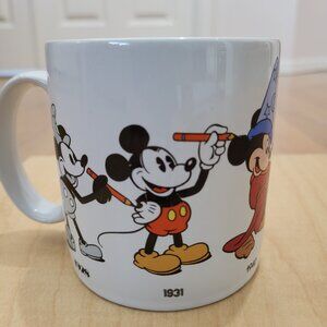 Disney Mickey Mouse Coffee Mug Through the Years 1928 - 1955 White by Applause